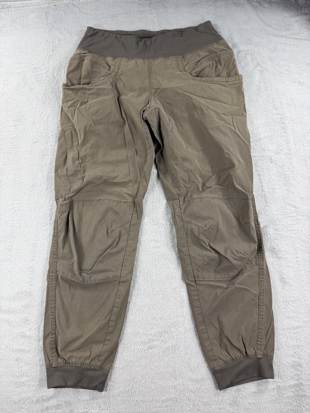 Prana Womens Medium Brown Kanab Jogger Activewear Pants Waist Outdoor Stretch